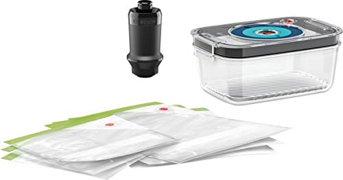 Bosch FreshVaccum Accesorios para envasar al vacío, Plástico Libre de BPA, Transparente