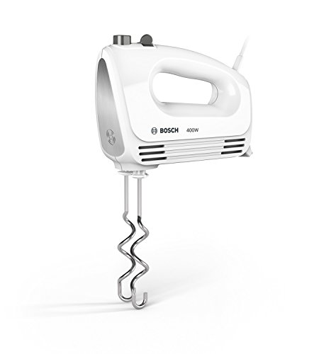 Bosch MFQ24200 - Batidora (Batidora de mano, Plata, Blanco, Batir, Amasar, Mezcla, Remover, Acero inoxidable, Metal, De plástico, 400 W)