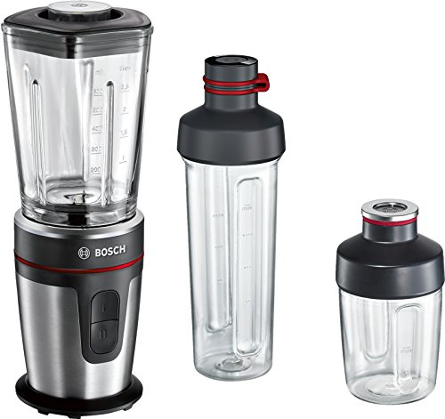 Bosch MMBM7G3M VitaStyle Mixx2Go Batidora de vaso, 350 W, 600 ml, color negro