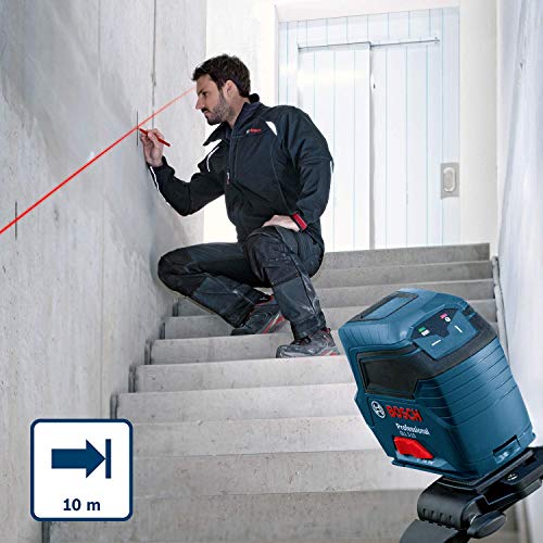 Bosch Professional 0601063L00 Nivel GLL 2-10, láser Rojo, Interior, Alcance 10 m, con Funda, en Caja