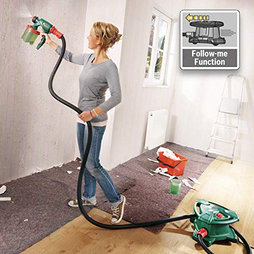 Bosch sistema de Pulverización de pintura PFS 5000 E 1200 W, 2x depósitos de pintura de 1000 ml, boquillas para pinturas murales, lacas de colores y lacas incoloras - Amazon Edición