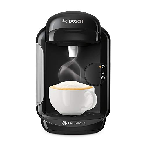 Bosch Tassimo Vivy 2 Cafetera cápsulas, 1300 W, 0.7 litros, Aluminio, Negro