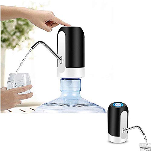 Bostar Dispensador de Agua Automático, Inalámbrica Bomba Eléctrica de Agua Portátil, Rechargeable Drinking Water Electrical Pump Portable para Casa y Oficina (Negro)