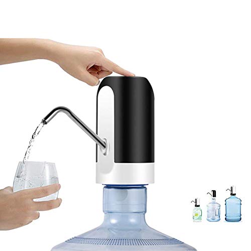 Bostar Dispensador de Agua Automático, Inalámbrica Bomba Eléctrica de Agua Portátil, Rechargeable Drinking Water Electrical Pump Portable para Casa y Oficina (Negro)