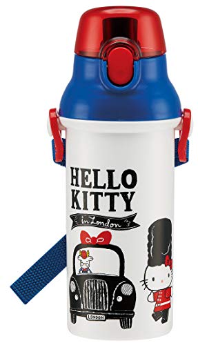 Botella de Agua 480ml de los niños Patinador Hello Kitty de Sanrio del Gatito Londres Hace en Japón PSB5SAN