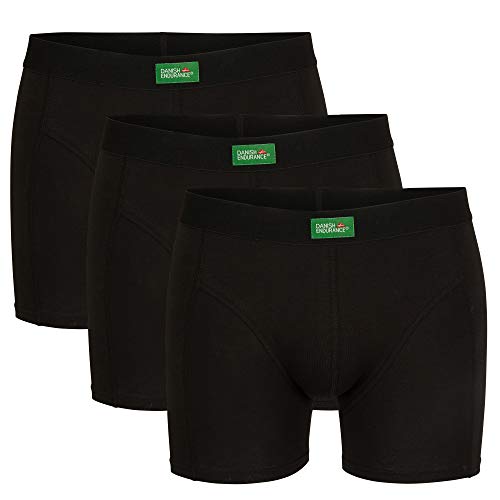 Boxer Calzoncillos Hombre Algodón Orgánico Pack de 3 Negro Azul Blanco (Negro, Large)