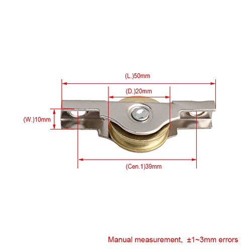 BQLZR Rueda corredera de cobre de 20 mm para armarios, armarios, puertas, paquete de 20