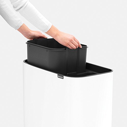 Brabantia Bo Touch Bin Cubo de Basura, 11 + 23 litros, Rojo (Passion Red)