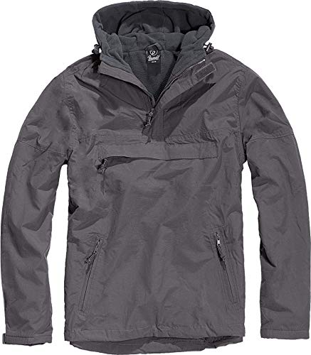 Brandit Windbreaker Chaqueta, Antracita, L para Hombre