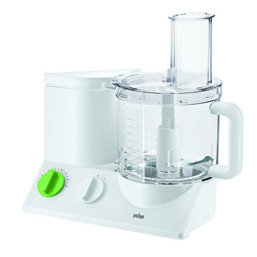 Braun FP 3010 - Robot de cocina (Verde, Color blanco, Vidrio, Acero inoxidable)