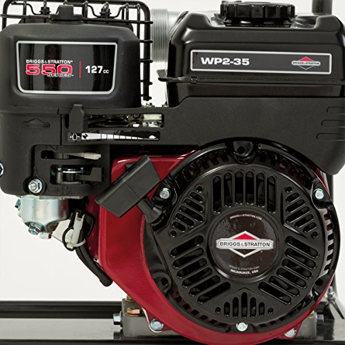 Briggs & Stratton Elite WP2-35 - Bomba de agua de gasolina 2"/50 mm, 435 litre/min, 8m succión vertical, motor 550 Series OHV