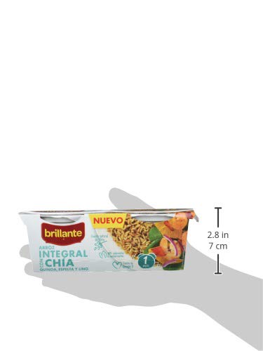 Brillante Arroz Integral Con Chía, Quinoa, Espelta Y Lino 125G X 2 - [Pack De 8] - Total 2 Kg