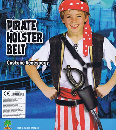 Bristol Novelty- Pirate Sword Belt Childs Cinturón espada, Color negro, Talla única (BA3202)