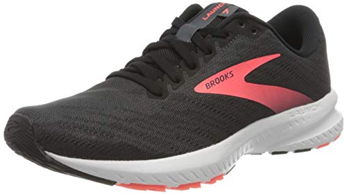 Brooks Launch 7, Zapatilla de Correr para Mujer, Ebony Black Coral, 40.5 EU