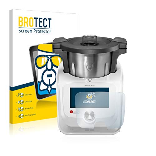 BROTECT Protector Pantalla Cristal Compatible con SilverCrest Monsieur Cuisine Connect Protector Pantalla Vidrio - Dureza Extrema, Anti-Huellas