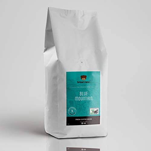 Brown Bear Blue Mountain, Café En Grano, Tostado Medio, 1 kg Medium Roast Coffee Beans, 5% de las ventas fue donado a Free the Bears Charity