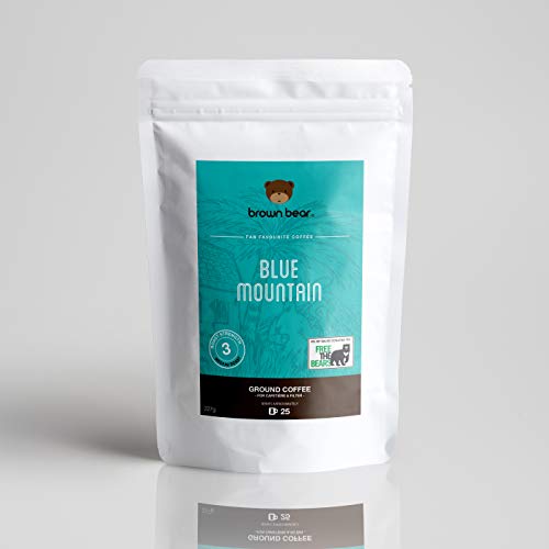 Brown Bear Blue Mountain, Café En Grano, Tostado Medio 227 g Medium Roast Coffee Beans, 5% de las ventas fue donado a Free the Bears Charity