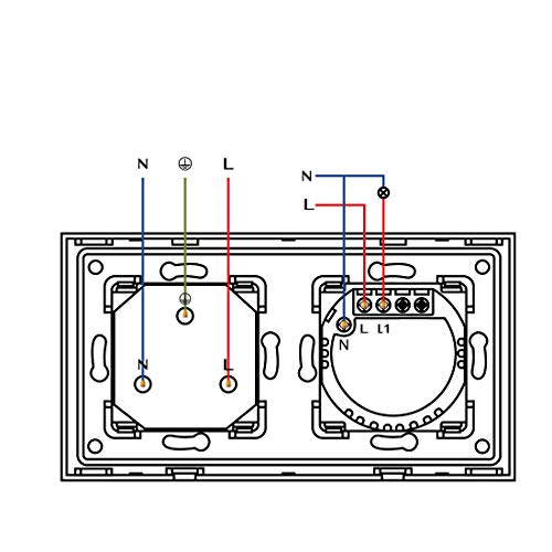 BSEED El Interruptor de luz de Pared de WiFi y el Enchufe de Wifi Funcionan con Amazon Alexa Google Home y Tuya IFTT es Control Remoto 1 Gang with EU Enchufe Oro