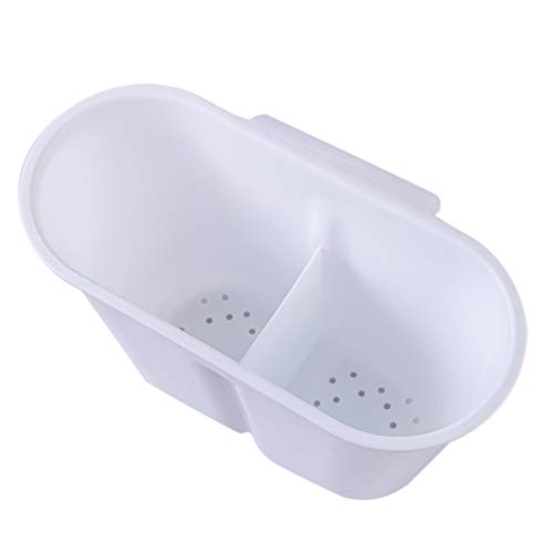 BSPAS - Escurreplatos de plástico con bandeja para goteo 44.5*31.5*18.5cm blanco