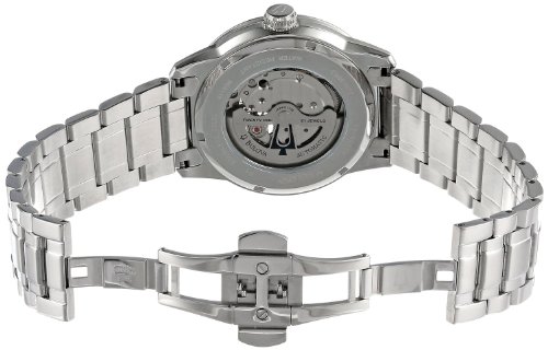 Bulova Automatic 96A118 - Reloj automático de diseño para hombre - Acero inoxidable - Esfera blanca y manecillas azules