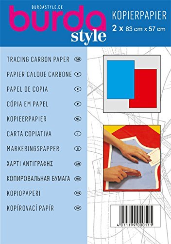 Burda Tracing-Papel de carbono (1 unidad), color azul y rojo, talla única