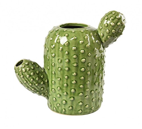 Burgon & Ball - Jarrón de cerámica con forma de cactus (tamaño pequeño o mediano), color verde, cerámica gres, Medium