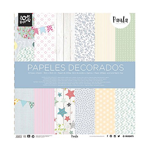 Busquets - Papeles Decorados Scrapbooking Paula 30,5x30,5