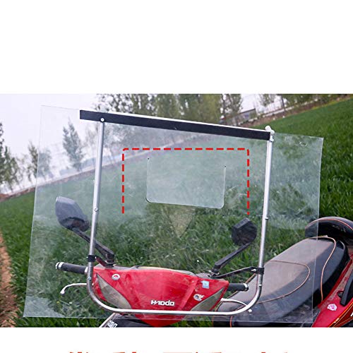 Byfjkkl Sombrilla para Coche Eléctrico, Toldo Parasol, Cristal De Plástico Transparente para Parabrisas HD - Adecuado para La Mayoría De Las Bicicletas Eléctricas,Negro