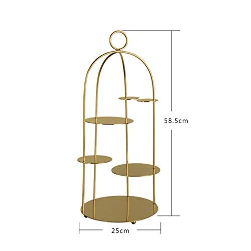 C-J-Xin La jaula de pájaros Postre tabla, pastelería del soporte de exhibición de múltiples capas de la tarde del bocado del té estante de la boda la fiesta de cumpleaños soporte de la torta de almace