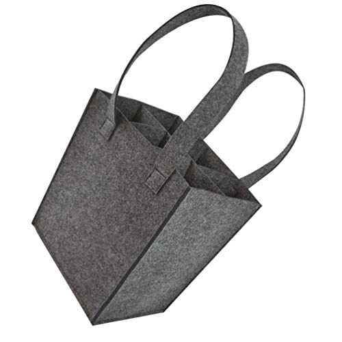 Cabilock Bolsa de Transporte de Botellas Bolsa de Transporte de Vino 6 Bolsillos de Botella Bolsa de Almacenamiento de Vino Tinto para Proteger Copas de Champán de Vino Copas (Gris)