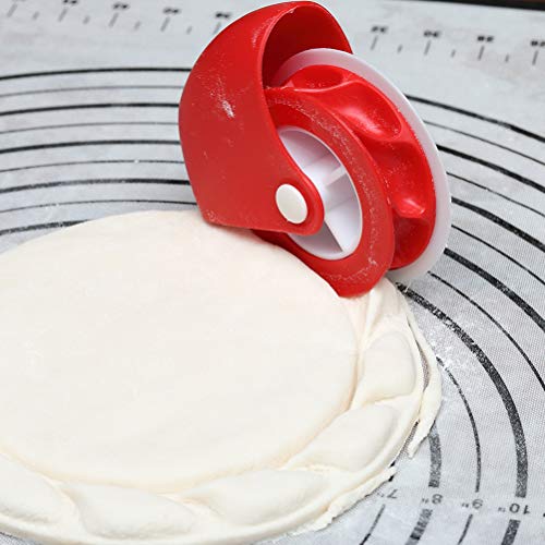 CaCaCook Decorador de rueda de pastelería, cortador de pastelería, decoración de celosía de pastel para hornear pizza, herramienta de modelado de cinta de rodillo molde de masa de pastelería