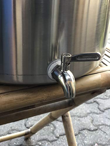 Cacerola con grifo de 70 litros, acero inoxidable, gran capacidad, ideal para cerveza