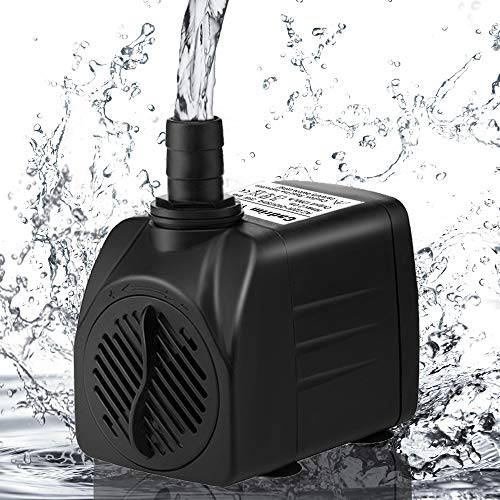 Cadrim Bomba Sumergible,Bomba de Agua,1200L/H 220-240V/50Hz Bomba de Acuario,Estanque, Fuente, Sin Ruido de natación