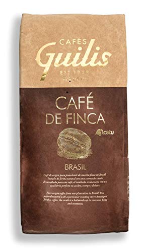 CAFES GUILIS DESDE 1928 AMANTES DEL CAFÉ - Café de Brasil en Grano Arábica Tueste Natural Finca Icatu Minas Gerais 1 kilogramo