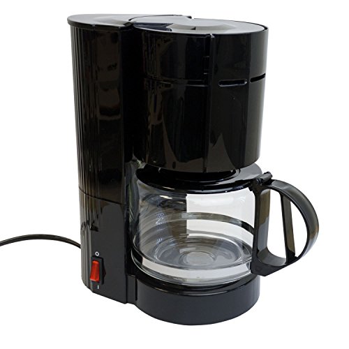 Cafetera con jarra de cristal (12 tazas/24 V/300 W Viaje Cafetera Eléctrica Camiones Barco o Camper Encendedor de cigarrillos filtro cafetera eléctrica