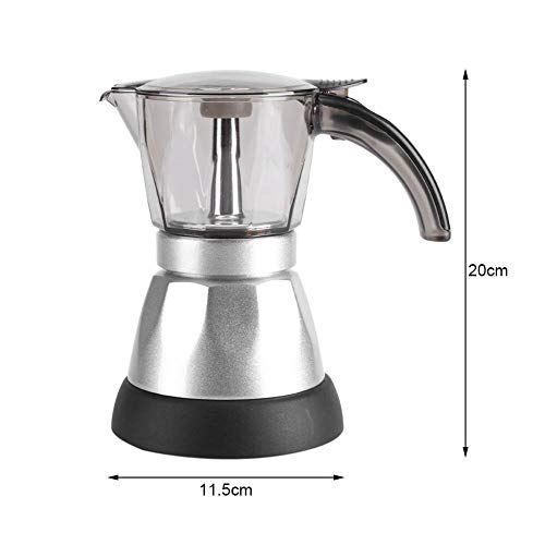 Cafetera - Delaman Cocina Eléctrica Desmontable para el Hogar Espresso Moka Pot Enchufe de la UE 480W 220V 300 ML/6 Tazas