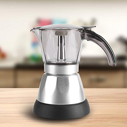 Cafetera - Delaman Cocina Eléctrica Desmontable para el Hogar Espresso Moka Pot Enchufe de la UE 480W 220V 300 ML/6 Tazas