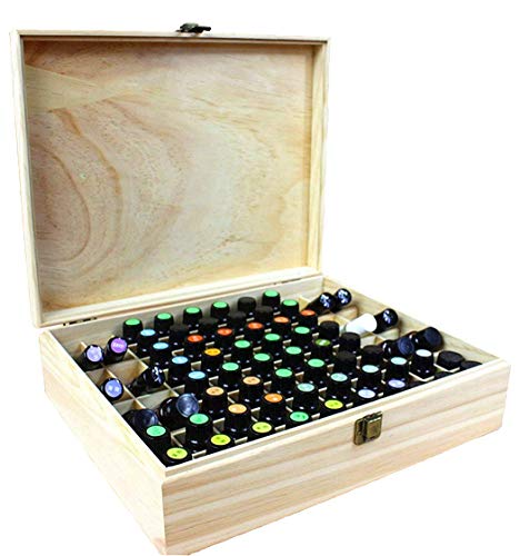 Caja de Madera de Almacenamiento de Aceite Esencial de 68 Ranuras - Almacenamiento 5-15 ml de Botellas de Aceites Esenciales y Perfume #3