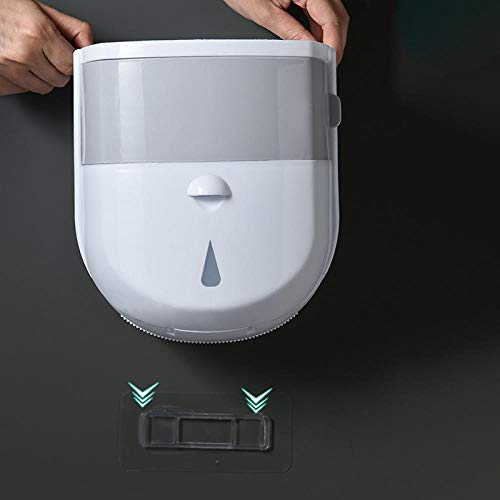 Caja De Papel Higiénico Soporte De Papel Higiénico Portátil Dispensador De Papel Higiénico Montado En La Pared Para Baño Caja De Pañuelos Multifunción Accesorios De Baño-Negro