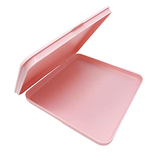 Caja para Mascarillas,Caja Portátil de Máscara de Contenedor a Prueba de Polvo,Máscaras de protección Funda Organizador de almacenamiento - 2 Estuches de Silicona - Mask Box (Color Rosa y Azul)