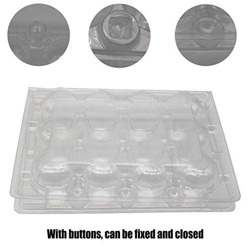 Cajas de huevos de codorniz - Bandeja de huevos apilable con tapa, caja de almacenamiento Organizador de contenedor de huevos PVC Plástico para el hogar de la cocina