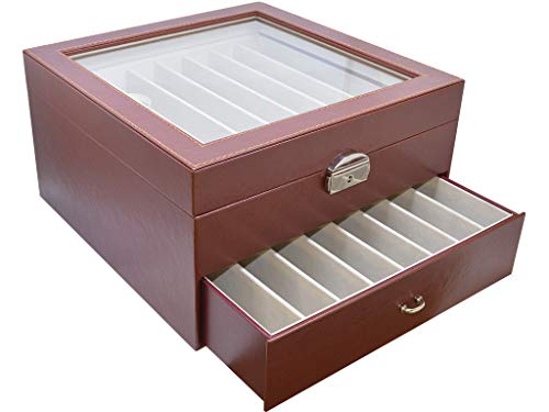 Caja/Vitrina con llave para guardar abanicos