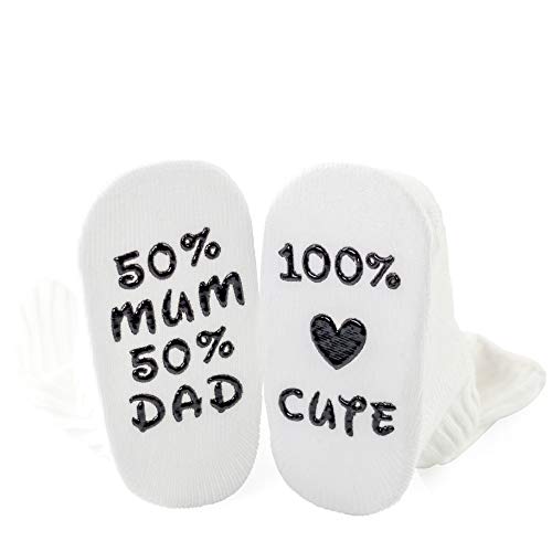 Calcetines de bebé en magdalena de regalo para baby shower | 2 pares divertidos únicos para recién nacidos para cumpleaños o | Lindo calcetines para bebés de 0 a 12 meses de edad