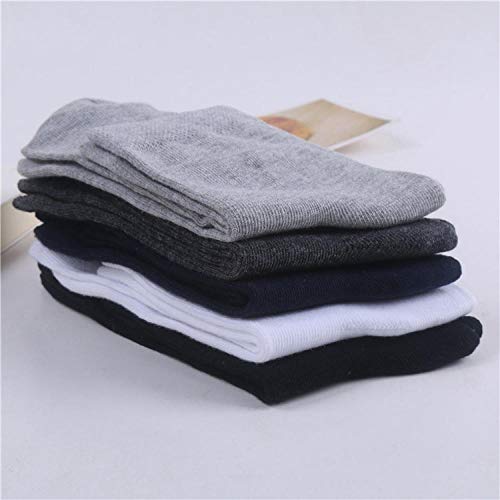 Calcetines deportivos Aerlan antiampollas, calcetines de algodón puro, para hombre, color gris oscuro, 10 pares, talla única, absorbentes
