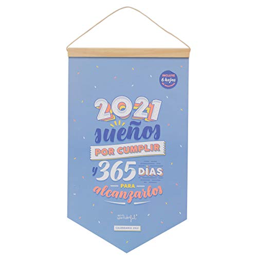 Calendario de pared - 2021 sueños por cumplir y 365 días para alcanzarlos