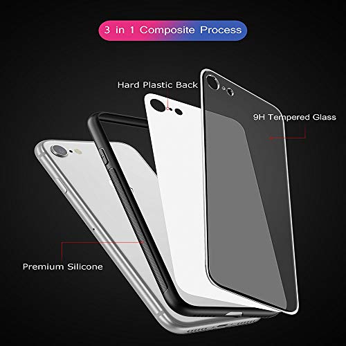 Caler Cubierta Trasera de Vidrio Templado, Funda Reemplazo para Xiaomi mi 9 Borde de Estuche Silicona Suave y Marmol Cristal Anti-Golpes Anti-Arañazos Protección Cover Caso(Amor1)