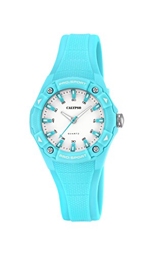 Calypso Reloj Unisex de Cuarzo con Correa de plástico en Color Blanco Esfera analógica Pantalla y Azul K5675/2