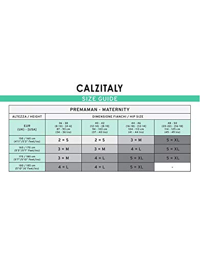 CALZITALY 2 Pares Medias Premama Opacas | Panty Para Futura Mama | 40 Den | Negro, Azul Marino | S, M, L, XL | Calcetería Italiana | (S, Negro)