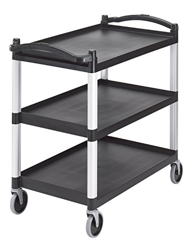 Cambro KD Cart Carro de Servicion 3 Estantes, Plástico, Negro, 101.5x54x95cm