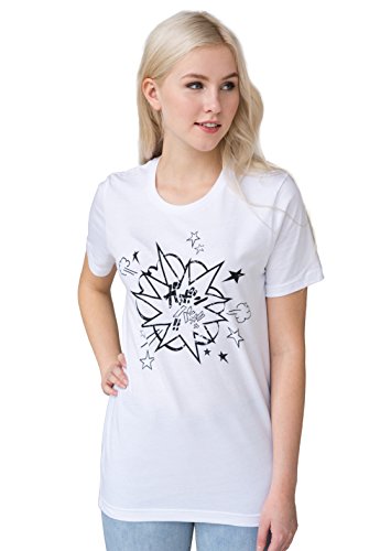 Camiseta japonesa - Manga Explosion - Japón Tokyo Kawaii Anime Kanji Comic Comics Print Hombre Mujer Unisex Tee Top Blanco blanco XL